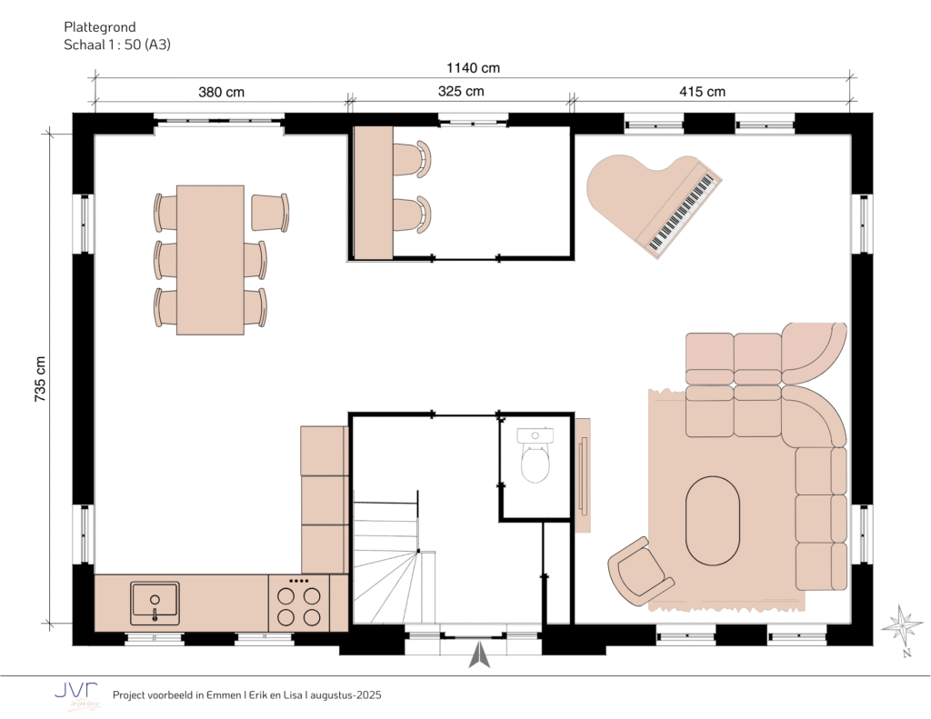 plattegrond met verschillende indelingen