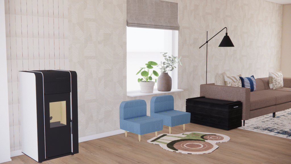 interieurontwerp warm en gezellige woonkamer